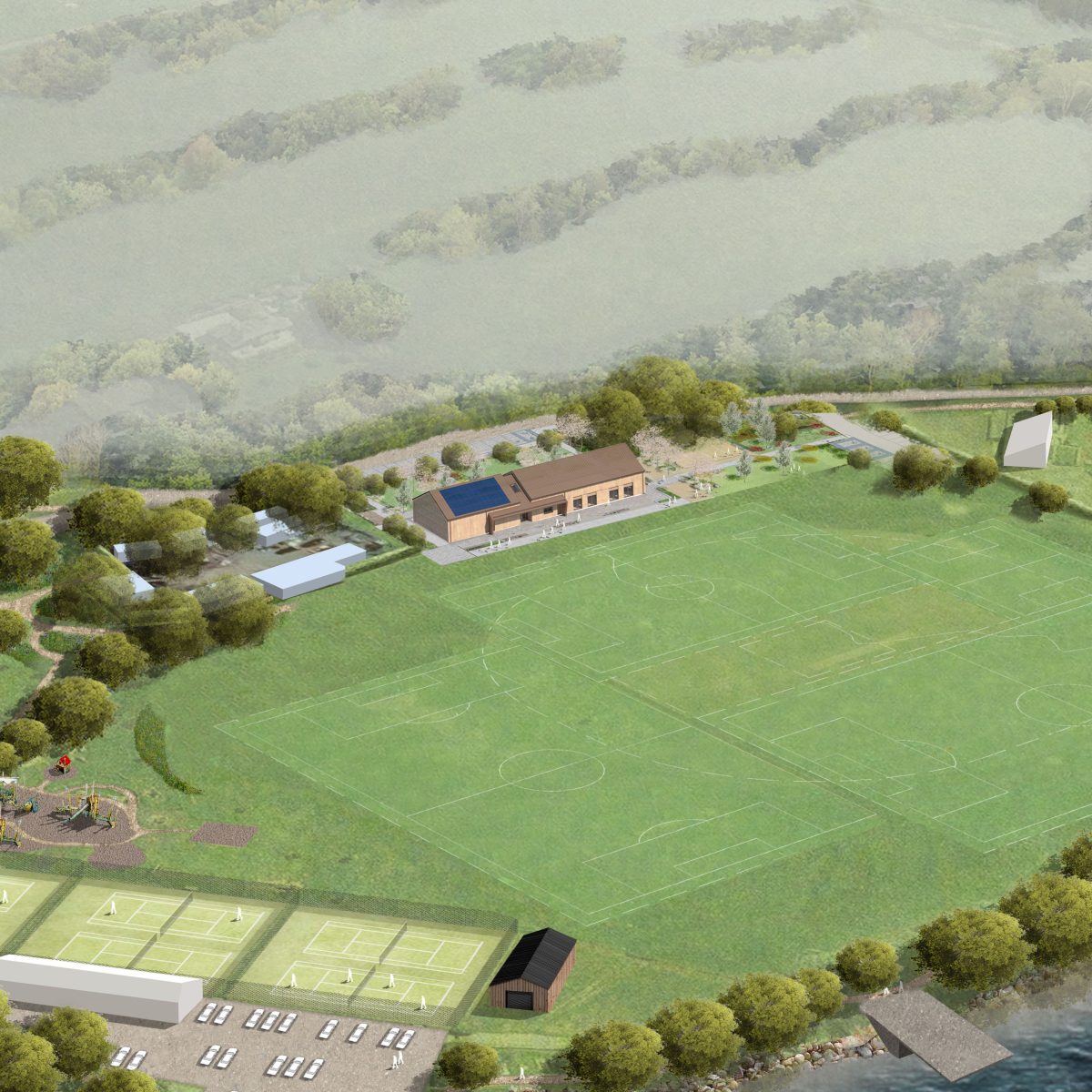 New Community Hub Building at Boscawen Park